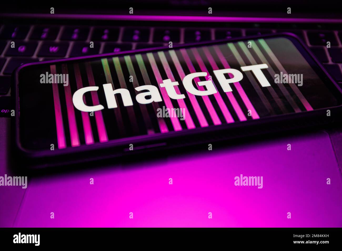 ChatGPT sul computer. Chat GPT è un chatbot di intelligenza artificiale ...
