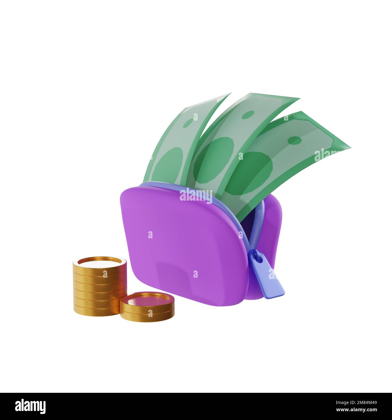icona pocket and money 3d Foto Stock