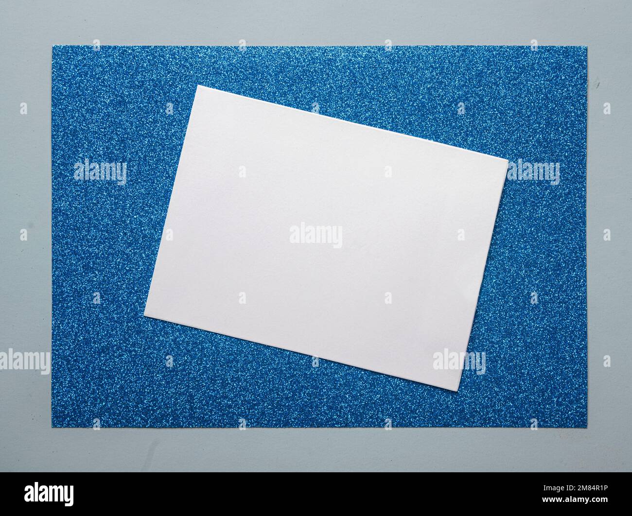 Scheda per scrivere il testo. Foto Stock