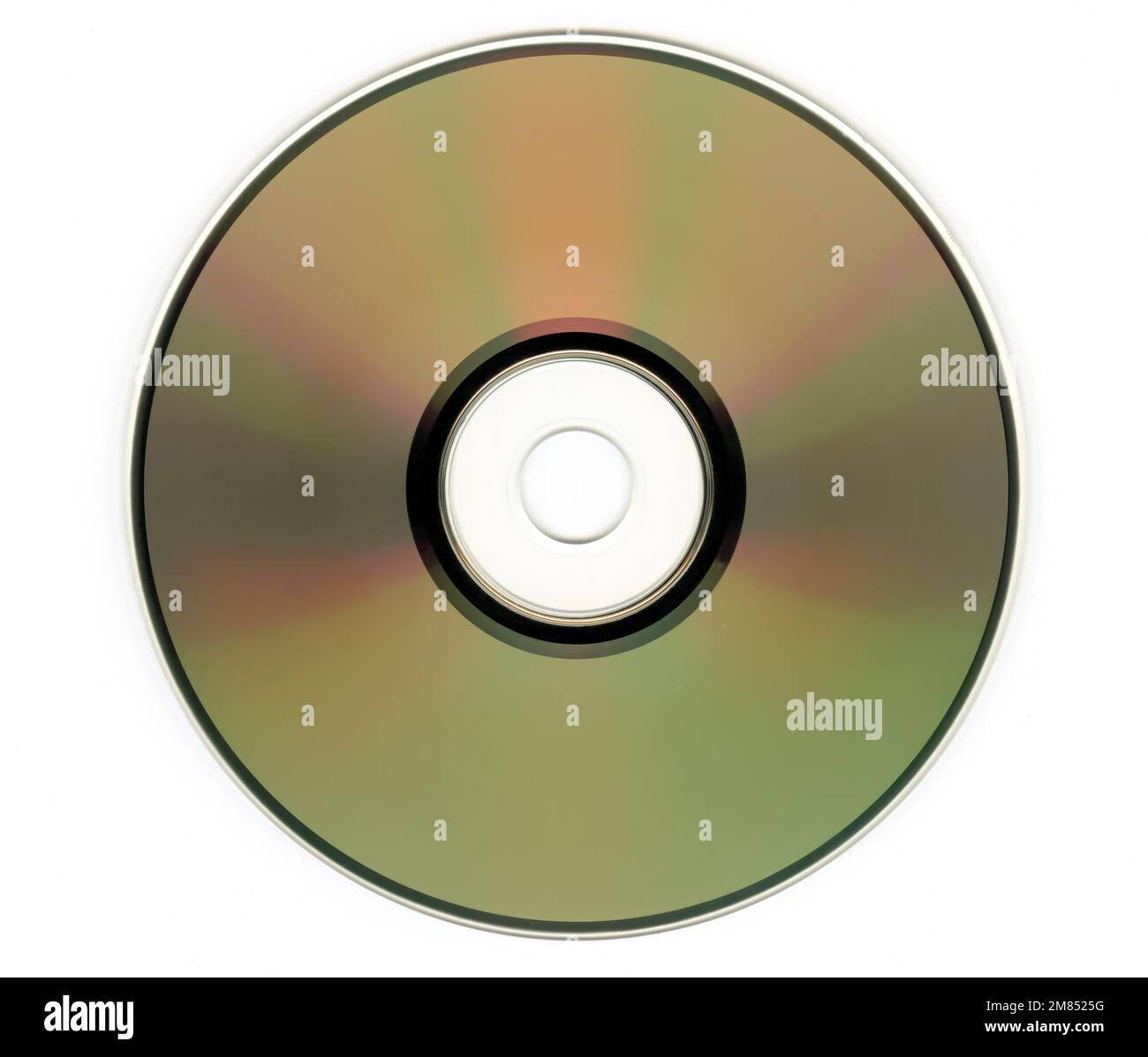 lato registrabile cd-rom o dvd-rom isolato di bianco Foto Stock