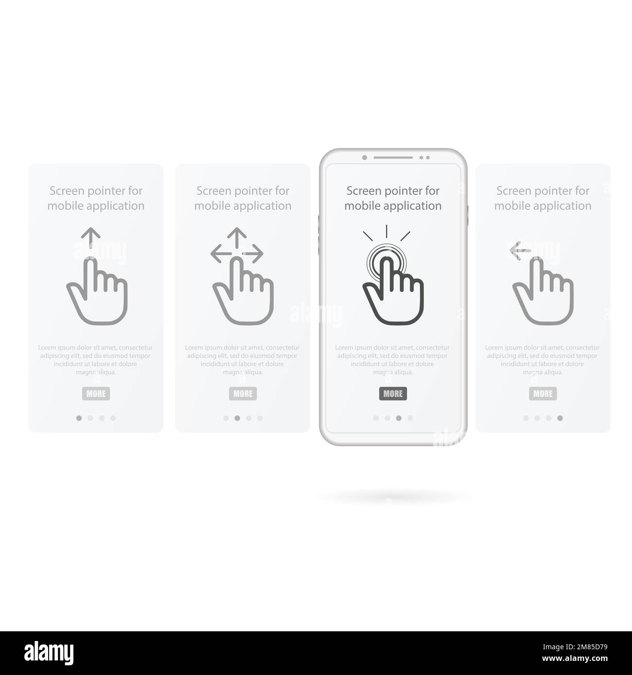 Post della sequenza supporti del telefono Illustrazione Vettoriale