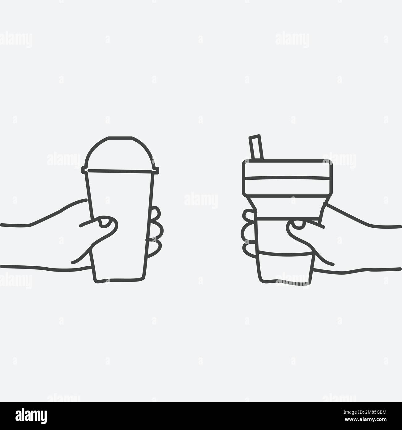 Vettore di doodle zero rifiuti, concetto ecocompatibile Illustrazione Vettoriale