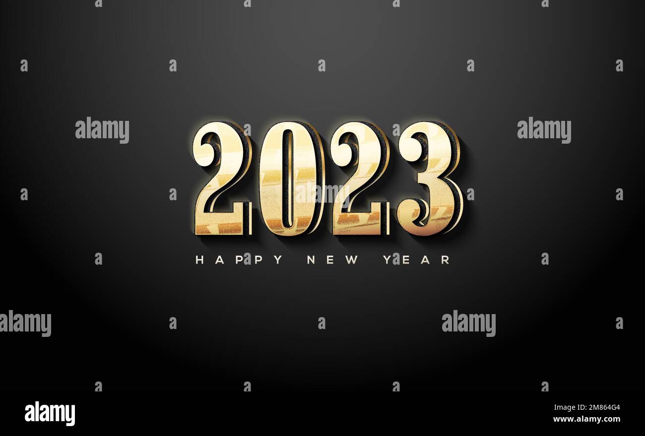 Un'illustrazione del classico numero 2023 per la celebrazione del nuovo anno Foto Stock