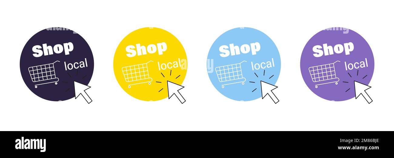 Negozio locale. Supporto per le piccole imprese Illustrazione Vettoriale