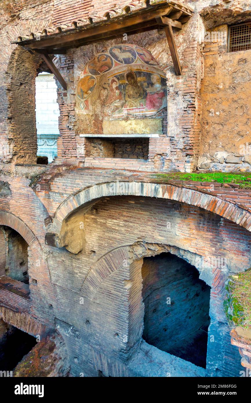 L'Insula dell'Ara Coeli in Piazza Venezia, Roma, Italia Foto Stock