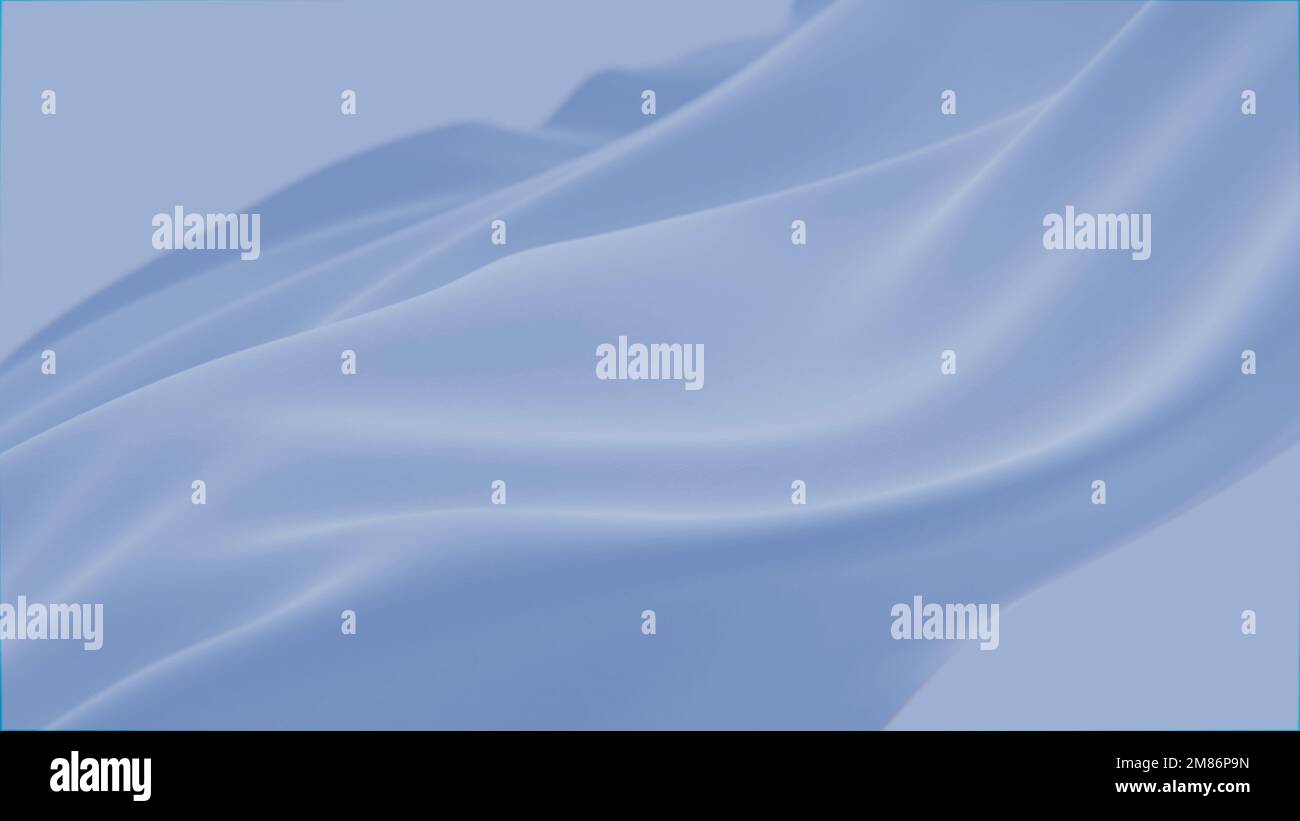 Astratto tenerezza blu seta sfondo di lusso onda panno satinato colore pastello tessuto. Trattamento di lusso spruzzi d'onda liquida, texture fluida ondulata Foto Stock