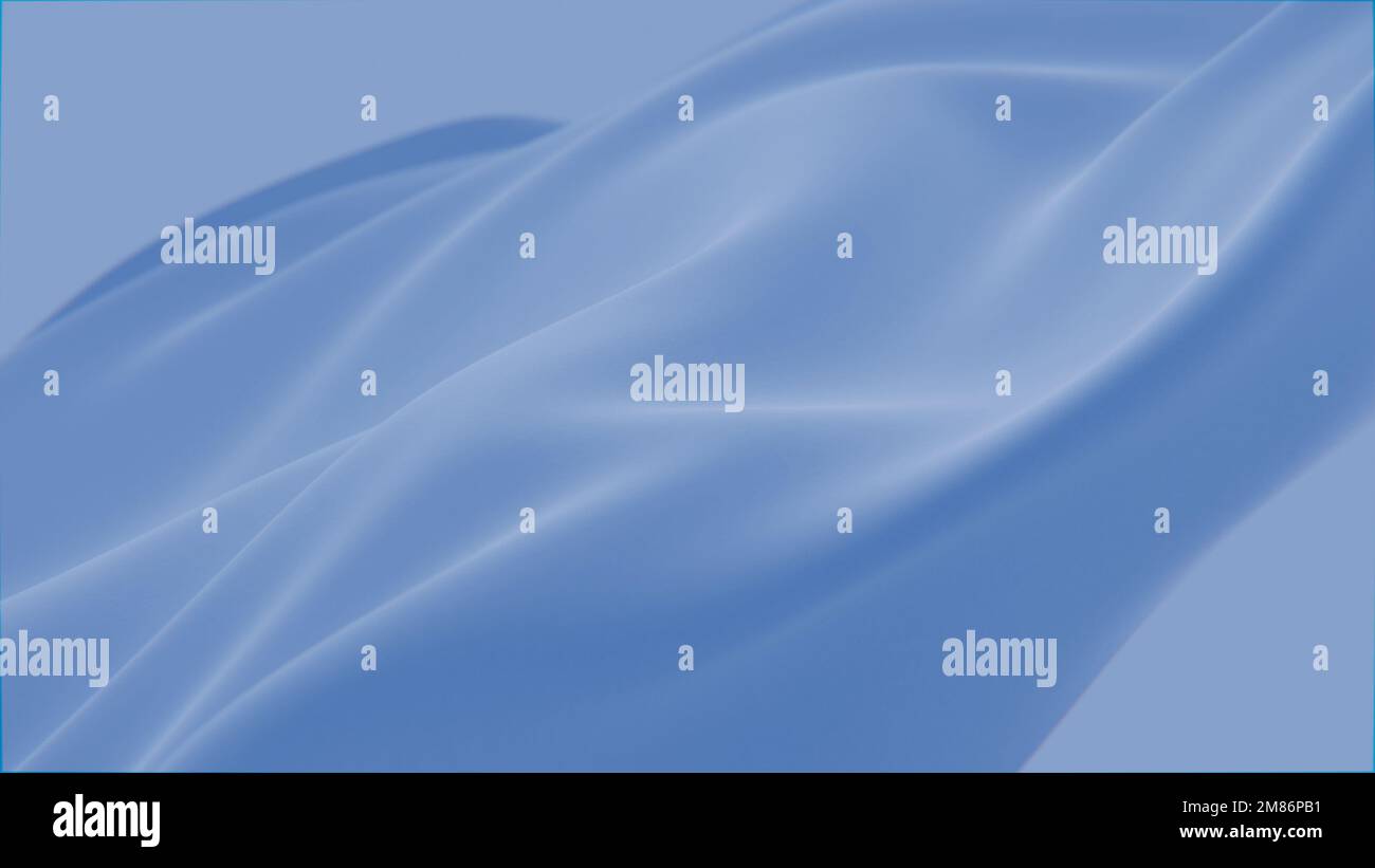 Astratto tenerezza blu seta sfondo di lusso onda panno satinato colore pastello tessuto. Trattamento di lusso spruzzi d'onda liquida, texture fluida ondulata Foto Stock