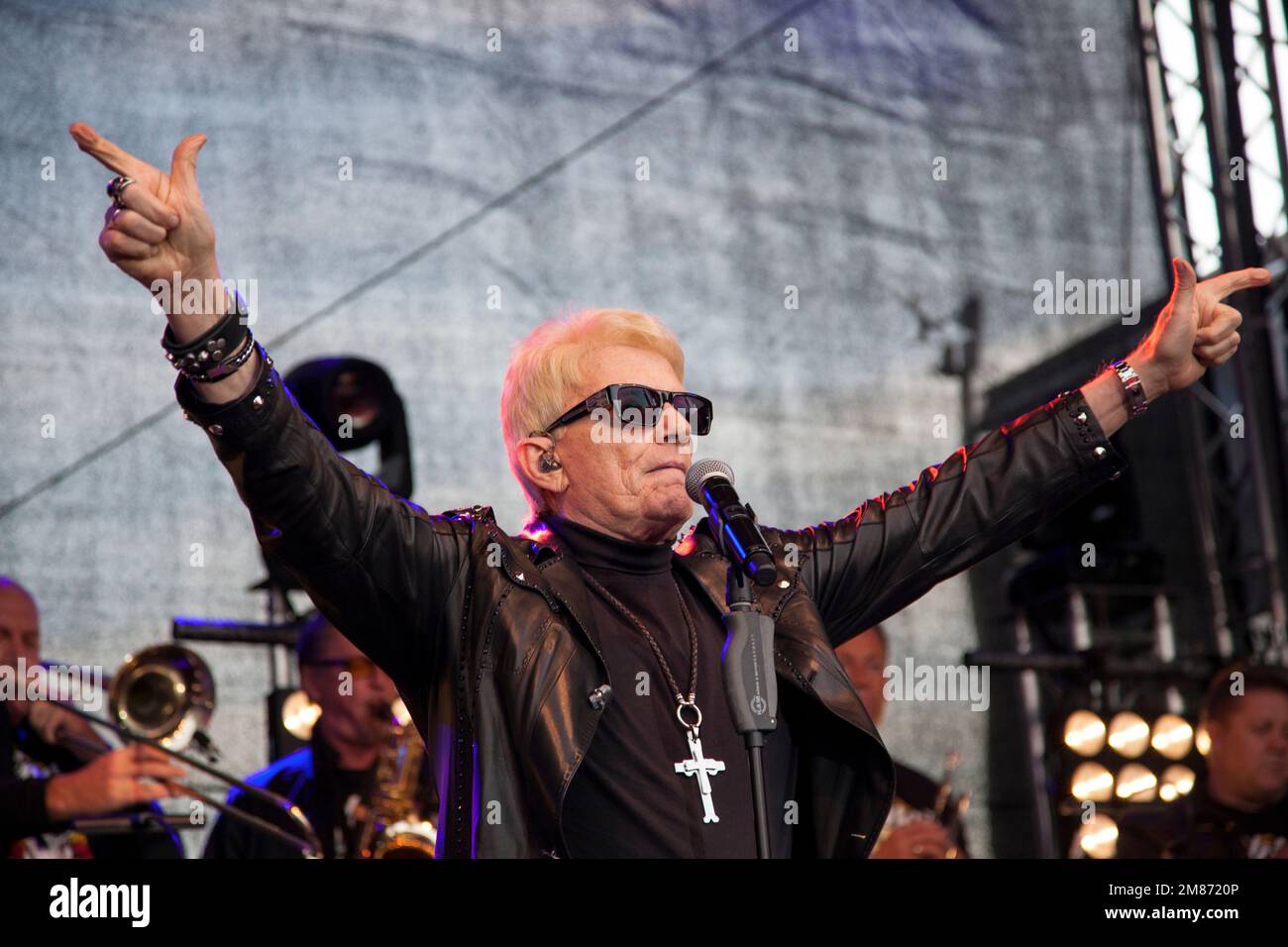 Heino, cantante tedesca di Schlager e tradizionale Volksmusik tedesca / musica folk. Gronau / Germania 2014 Foto Stock