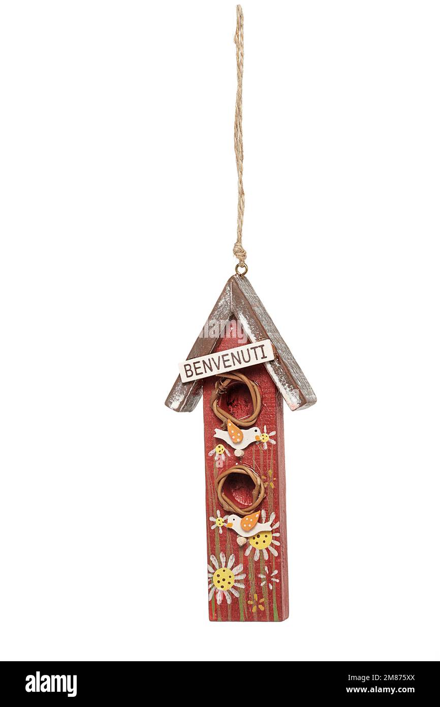 Gadget stringa da appendere con varie figure. Regalo per Natale, Pasqua, San Valentino, Vacanze, inverno, estate, primavera, compleanno Foto Stock