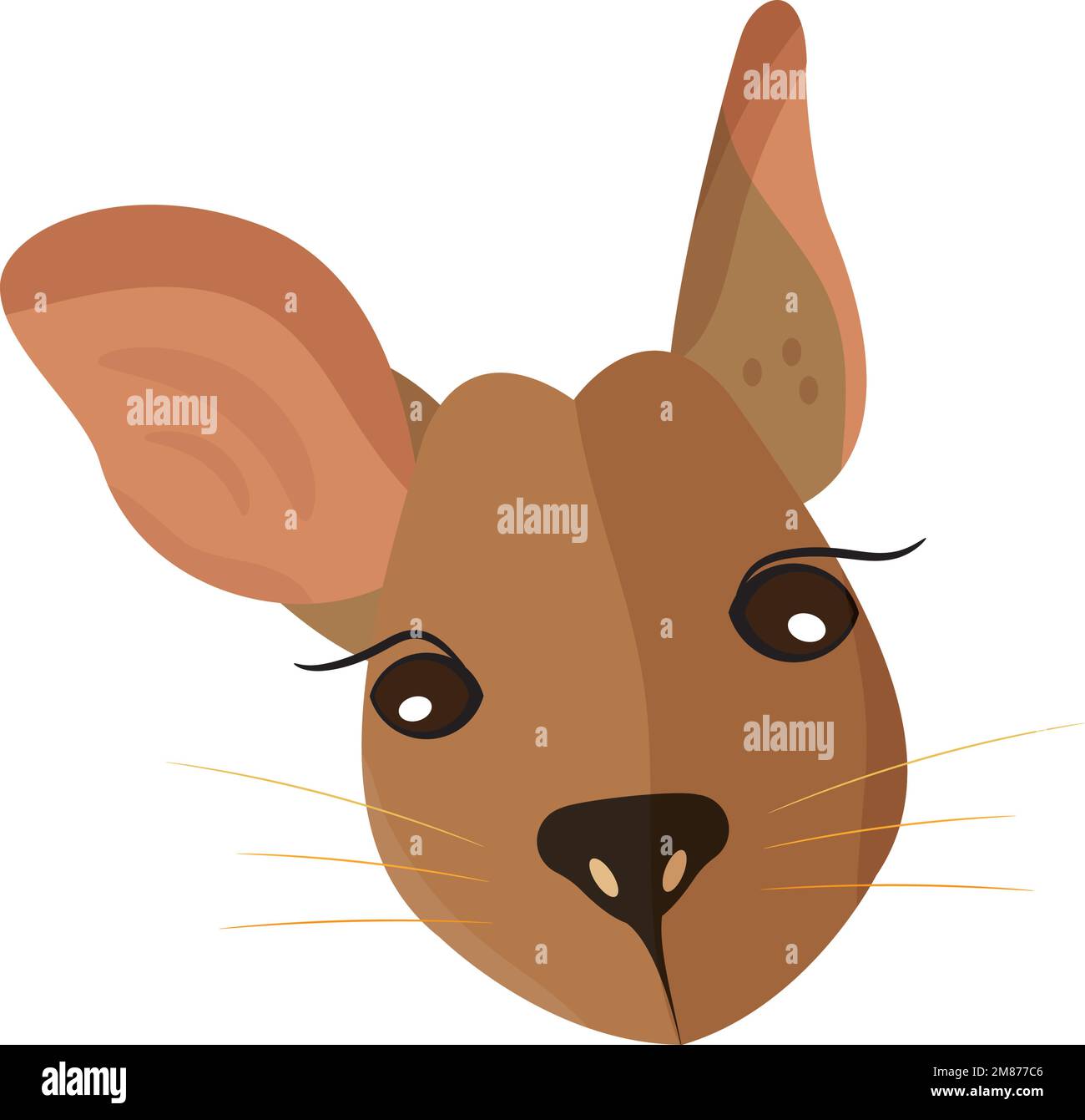 Isolato carino canguro colorato avatar Vector Illustrazione Vettoriale