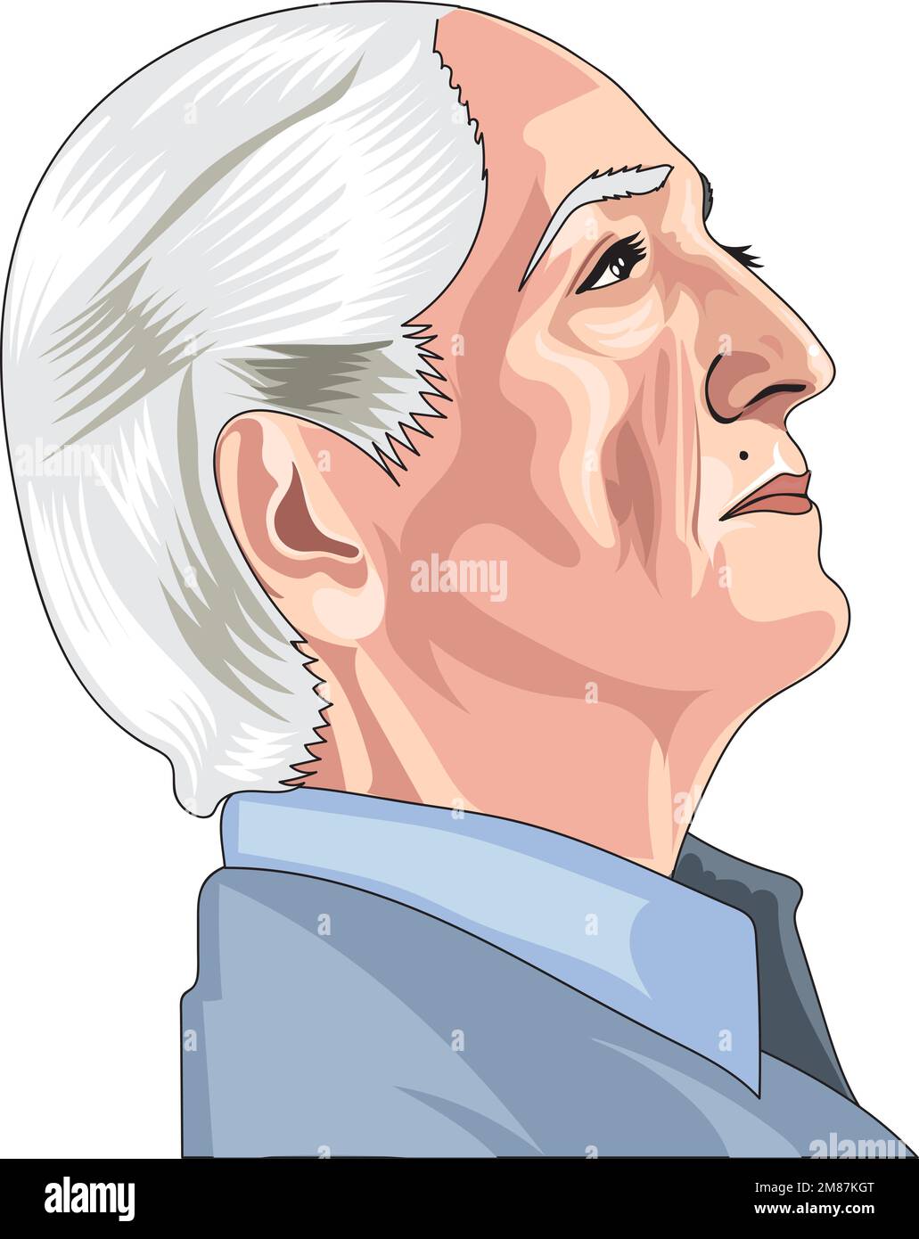 Illustrazione vettoriale di Jiddu krishnamurti su sfondo bianco Illustrazione Vettoriale