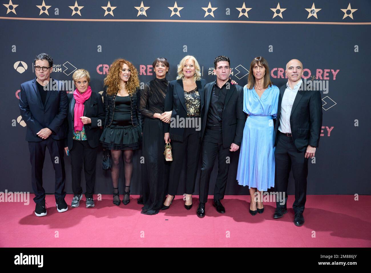 12 gennaio 2023, Madrid, Madrid, Spagna: Belen Cuesta, Jaime Lorente, Daniel Ecija, Chelo Garcia Cortes, Sofia Cristo, Barbara Rey partecipa â€˜Cristo y Reyâ€™ Premiere al Callao Cinema il 12 gennaio 2023 a Madrid, Spagna (Credit Image: © Jack Abuin/ZUMA Press Wire) SOLO PER USO EDITORIALE! Non per USO commerciale! Foto Stock