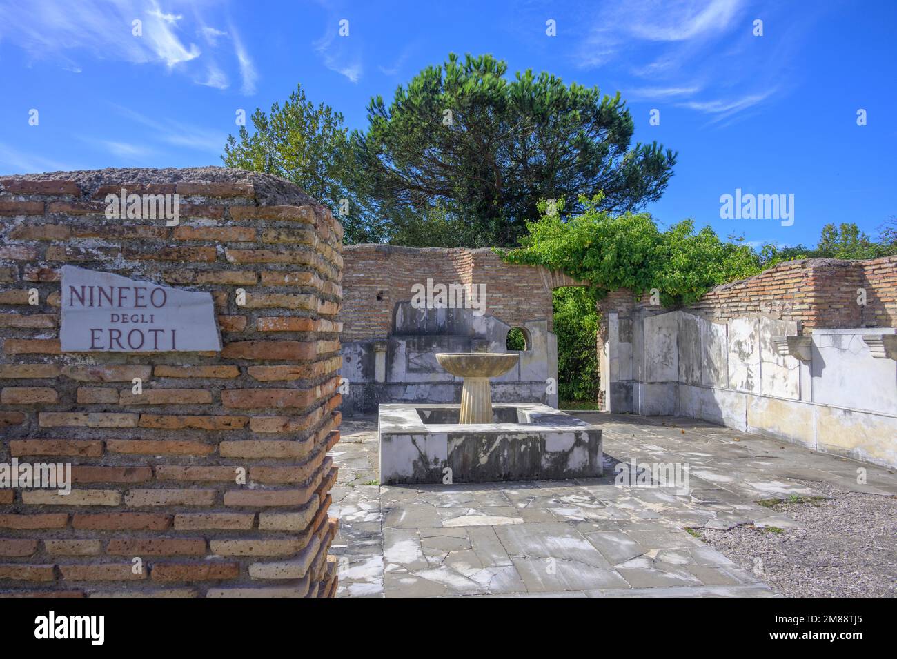 Ninfeo, Ostia Antica, Roma, Italia Foto Stock