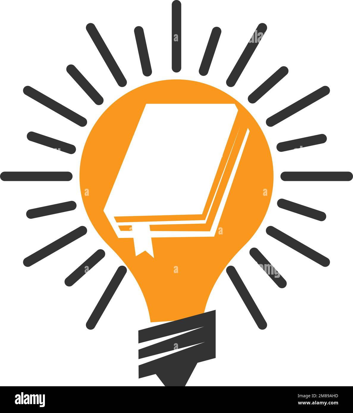 Icona modello di logo della lampadina Illustrazione identità del marchio Illustrazione Vettoriale