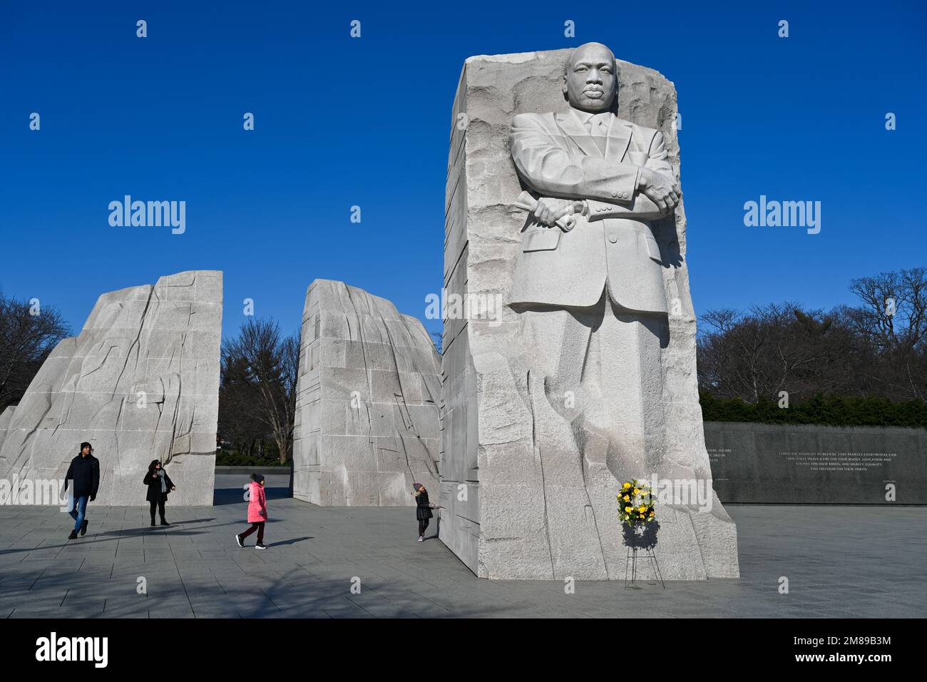 Il re Martin Luther, Jr. Memorial National Memorial situato nel West Potomac Park vicino al National Mall di Washington, D.C., Stati Uniti. Foto Stock