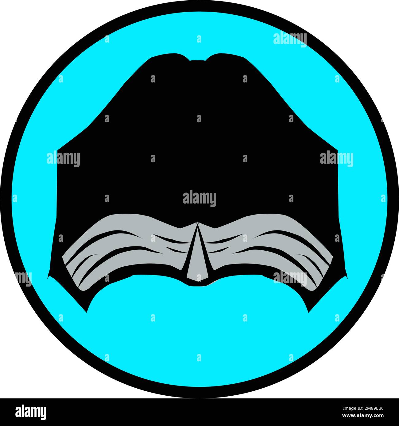 Il design a libro aperto è adatto per loghi, icone, adesivi e altri Illustrazione Vettoriale