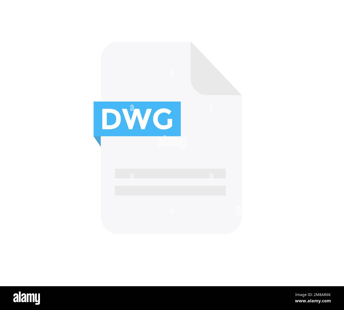 Formato file disegno del logo DWG. Icona del file del documento. Elemento per applicazioni, siti Web e servizi dati. Formato ed estensione dei documenti disegno vettoriale. Illustrazione Vettoriale
