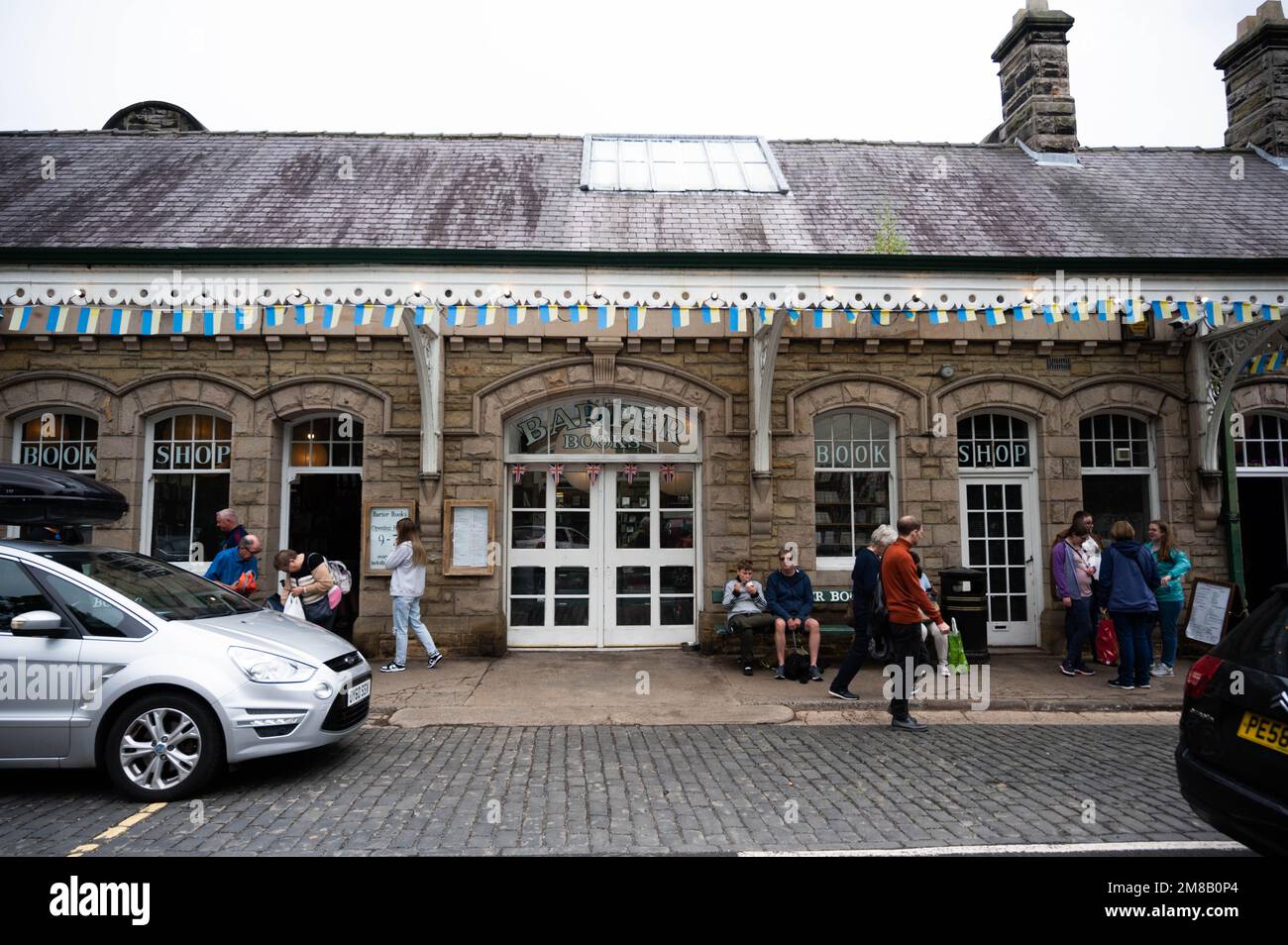 Libreria Borders, ad Alnwick, Northumberland occupa il sito di una stazione precedente Foto Stock