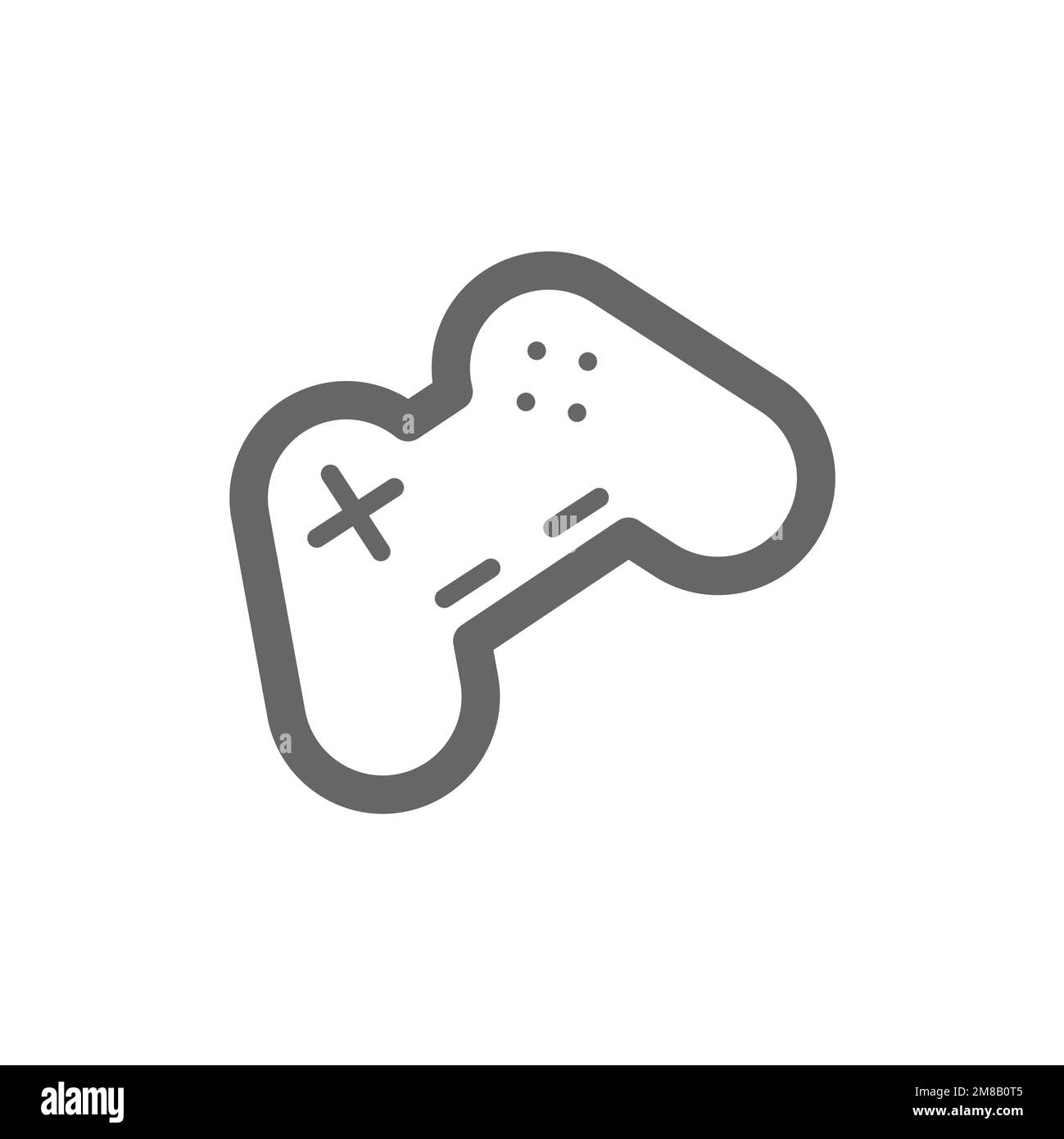 Icona del controller di gioco in stile piatto, illustrazione vettoriale. Illustrazione Vettoriale