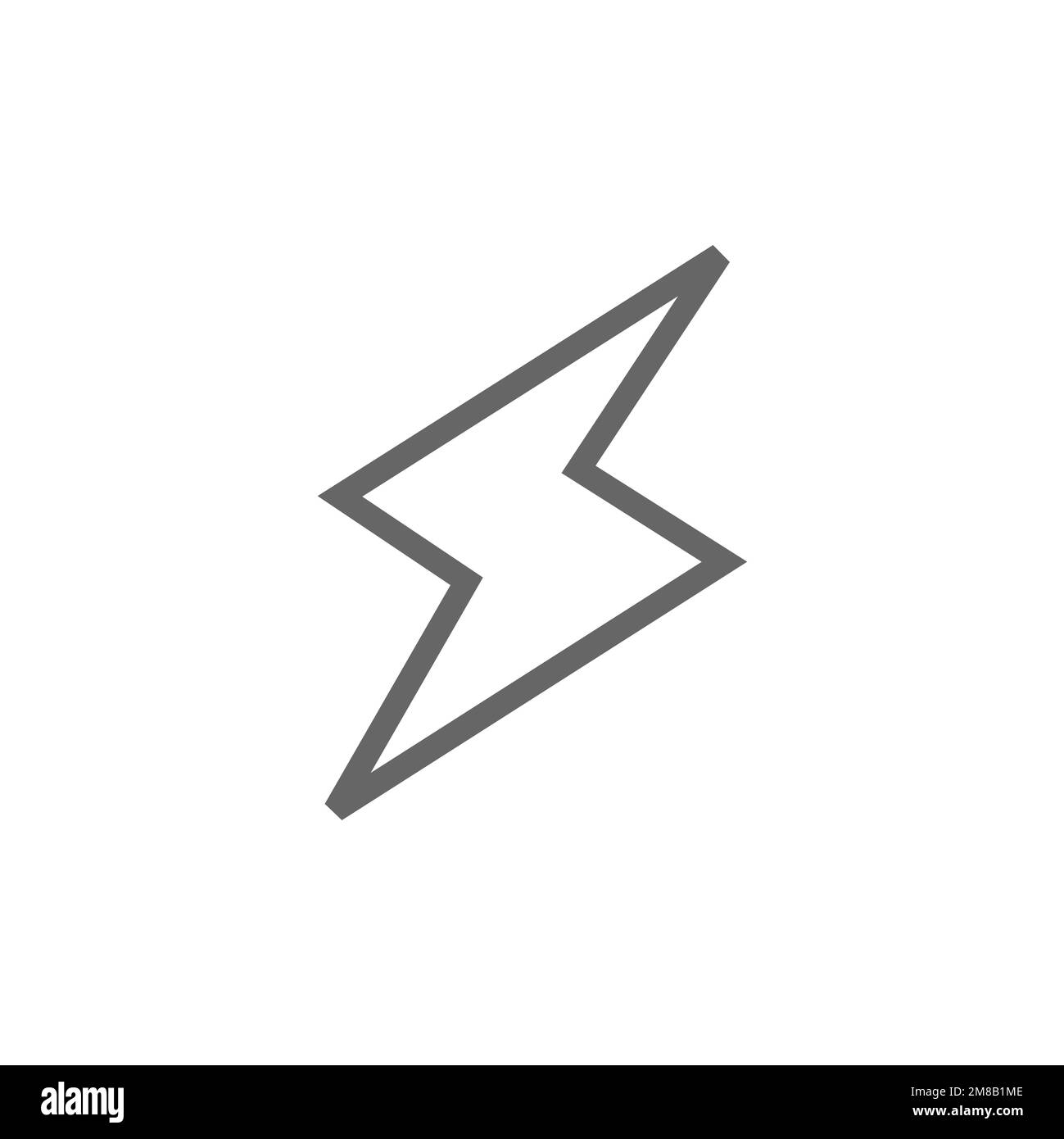 Icona del fulmine in stile piatto, illustrazione vettoriale. Illustrazione Vettoriale