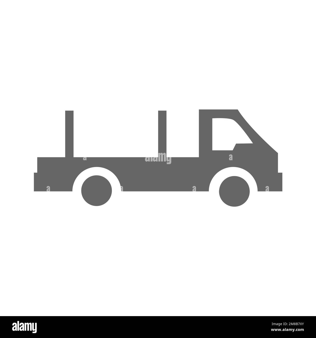 Icone piatte, modelli di risorse grafiche e illustrazioni vettoriali per i veicoli da costruzione ingegneristici. Illustrazione Vettoriale