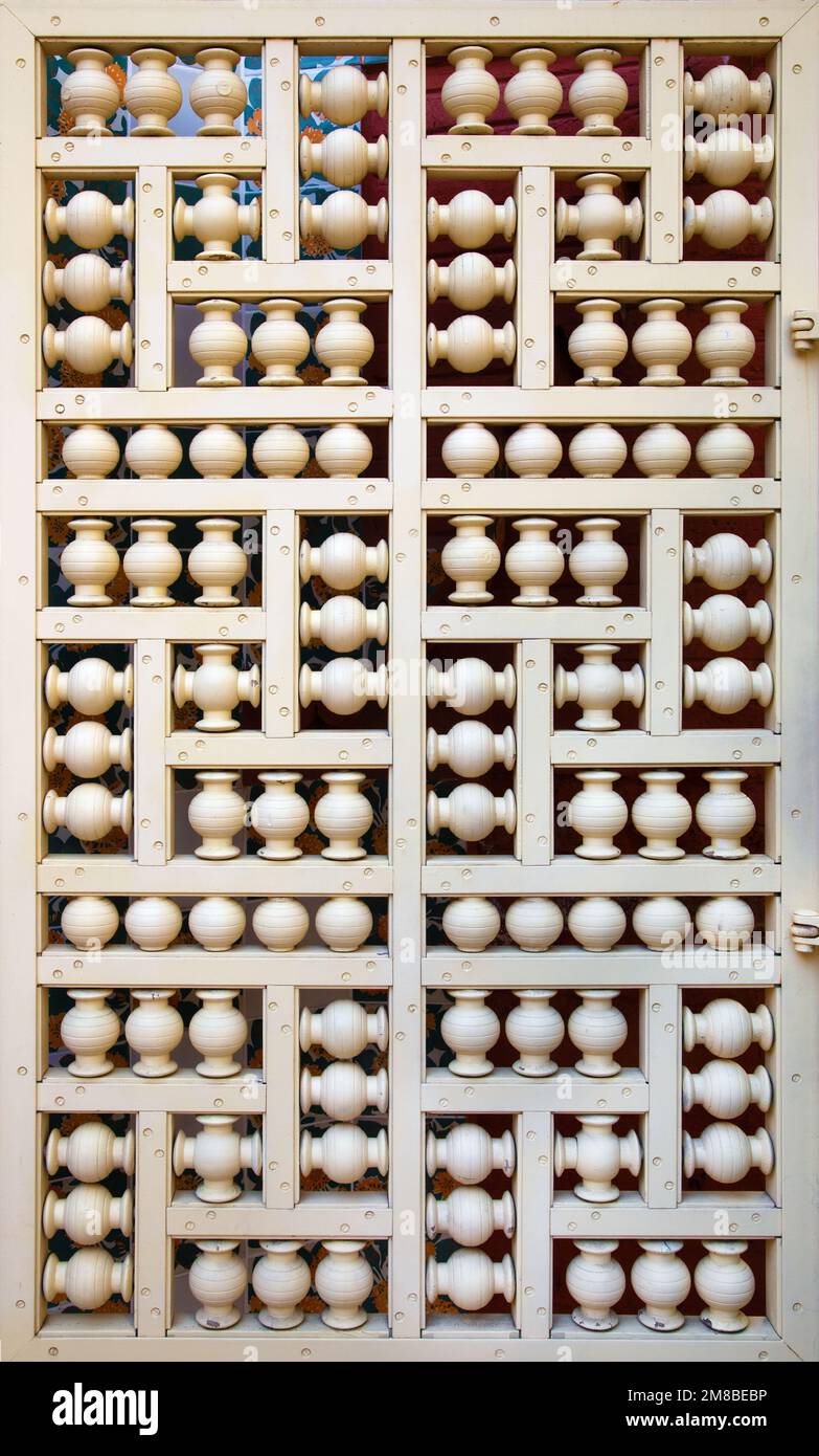 Serramento di Casa Vicens di Gaudi a Barcellona Foto Stock