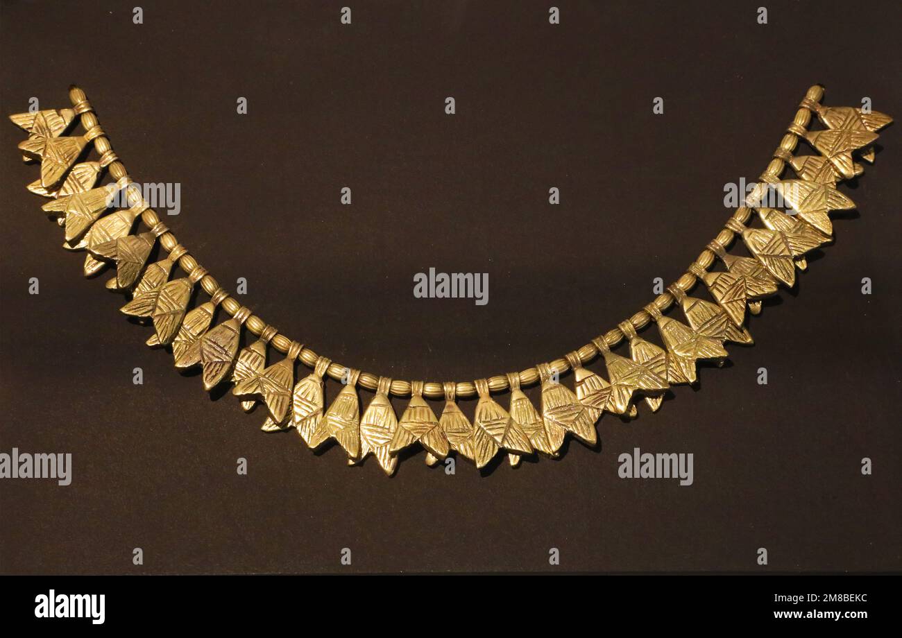 Bellissima collana dal Museo Egizio di Barcellona Foto Stock