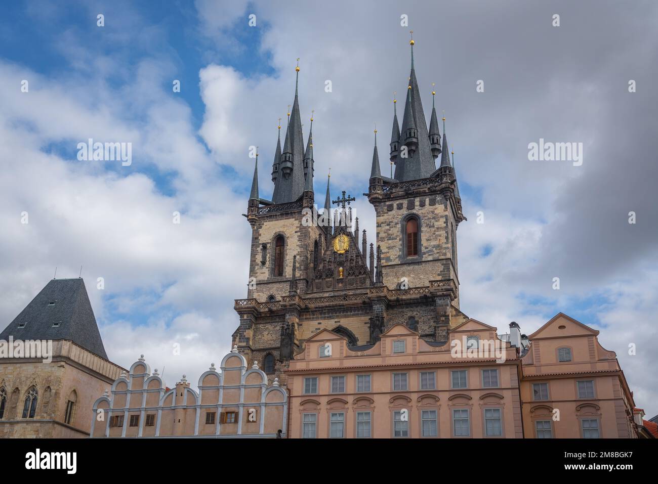 Chiesa di nostra Signora prima di Tyn - Praga, Repubblica Ceca Foto Stock