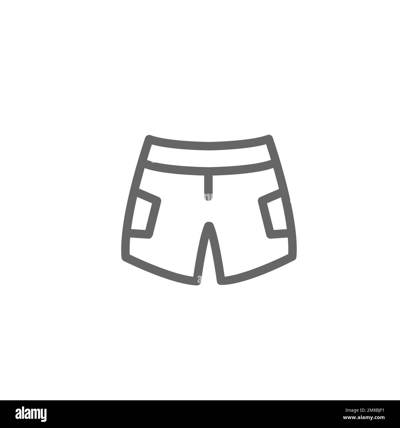 Icona di pantaloncini in denim. Modello di risorsa grafica, illustrazione vettoriale. Illustrazione Vettoriale