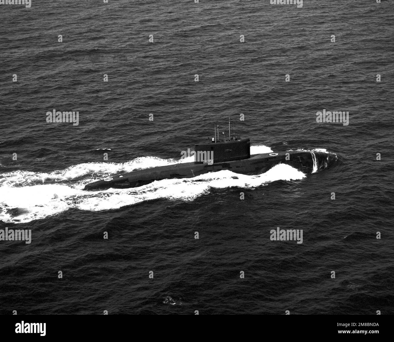 Una vista a dritta di un sottomarino di classe Kilo costruito in Unione Sovietica della marina indiana. Paese: Sconosciuto Foto Stock