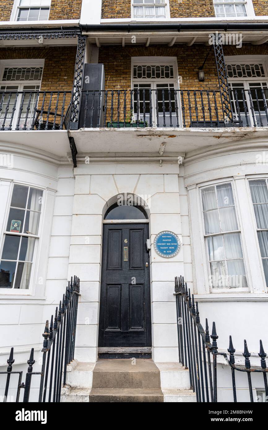 Numero 6 Royal Road, Broadstairs, casa dove Vincent Van Gogh ha alloggiato Foto Stock