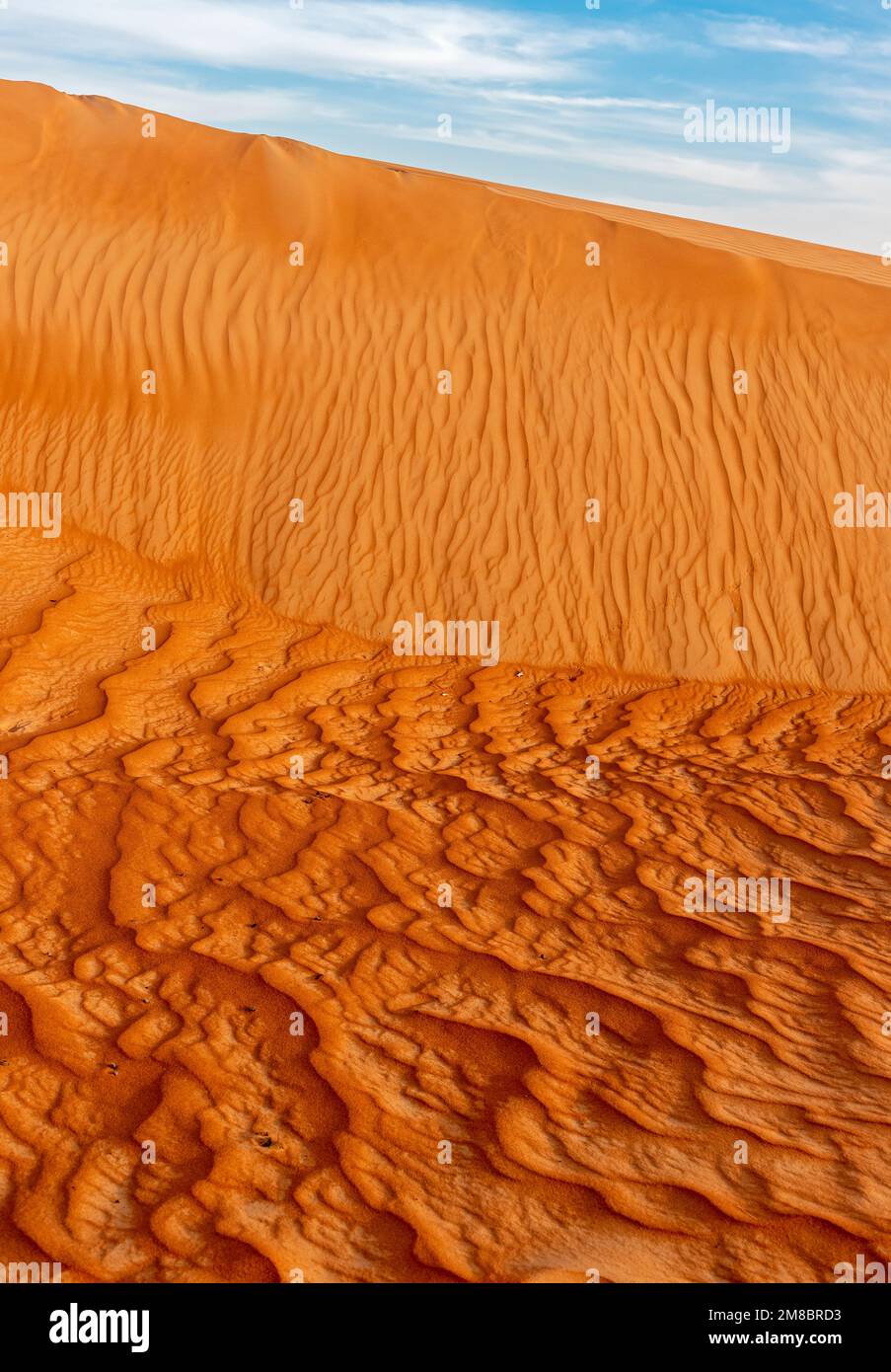 Dune di sabbia, Wahiba Sands Desert, Bidiyah, Oman Foto Stock