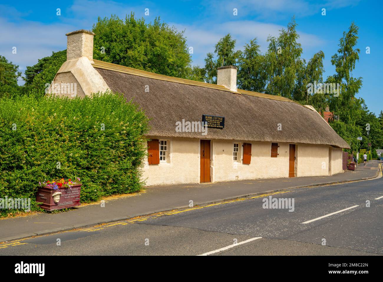 Luogo di nascita di Robert Burns noto come Burns Cottage Alloway Ayrshire Scozia. Foto Stock