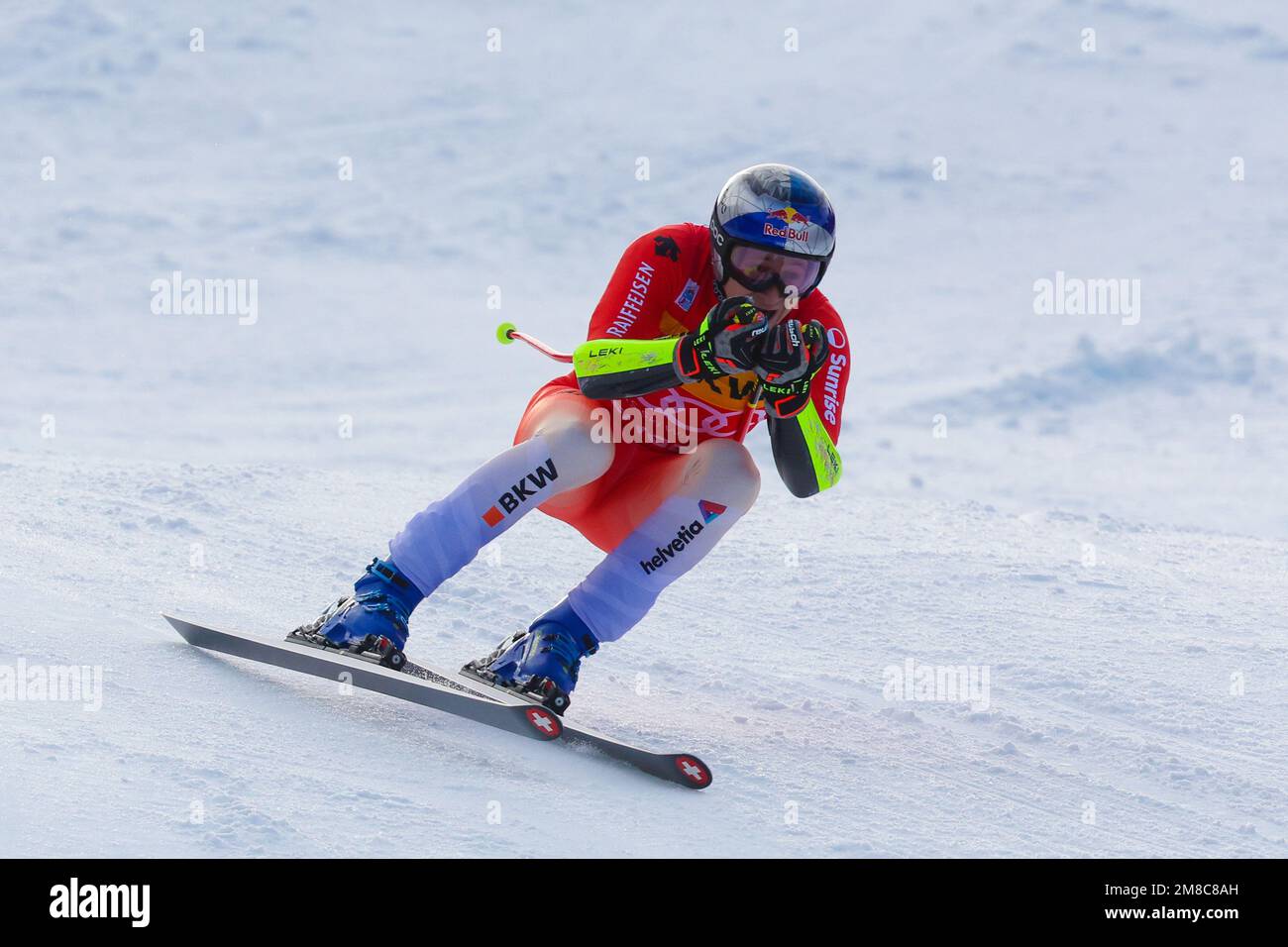 Wengen, Svizzera. 13th Jan, 2023. 2023 FIS ALPINE WORLD CUP SKI, SG MENWengen, Swiss, sui 2023-01-13 - Venerdì immagini Mostra ODERMATT Marco (sui) 3rd CREDIT: Independent Photo Agency/Alamy Live News Foto Stock