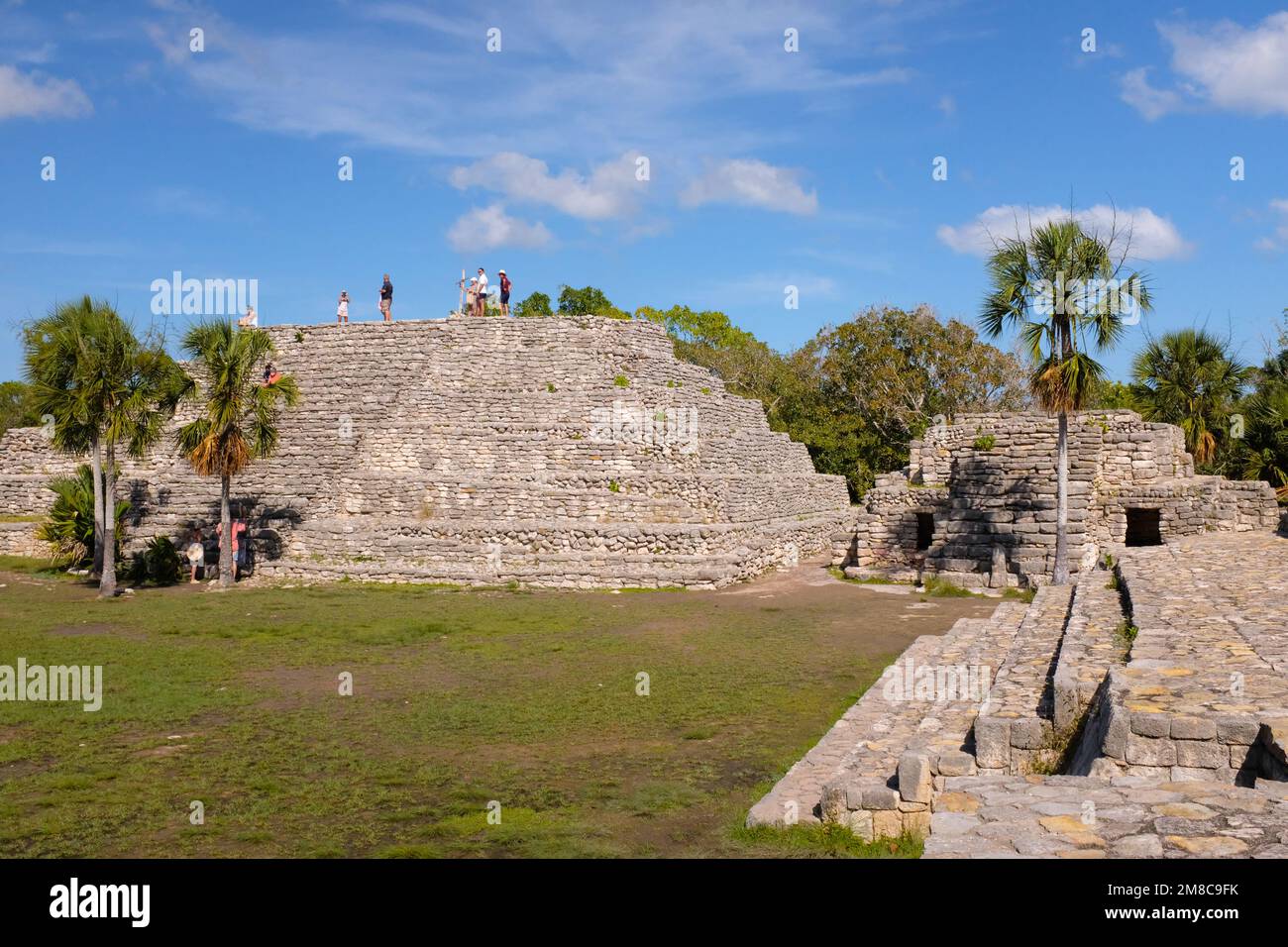 Zona Arqueológica Xcambó, costa dello Yucatan, Messico Foto Stock