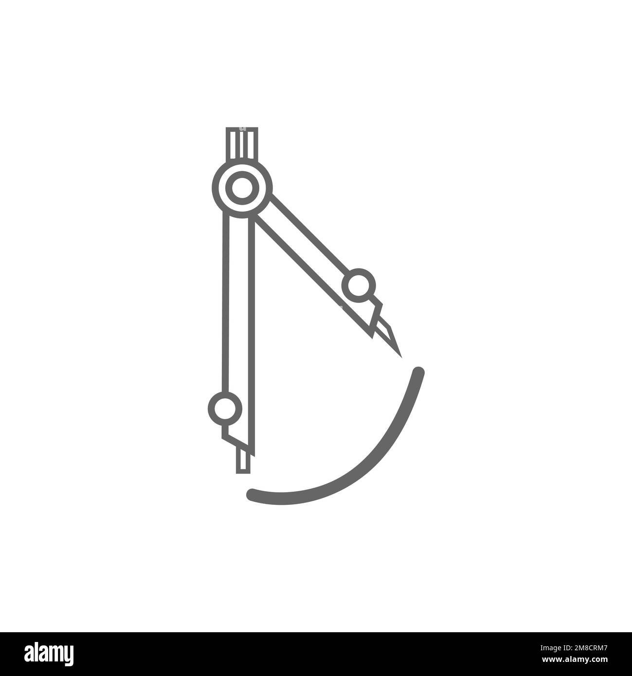 Icona bussola, risorse grafiche comuni, illustrazione vettoriale. Illustrazione Vettoriale