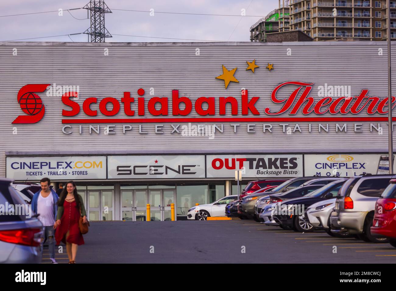 Scotiabank Theater - Cineplex Cinemas segno sull'edificio. Cineplex Entertainment è una catena cinematografica canadese. HALIFAX, NOVA SCOTIA, CANADA - GIUGNO 2022 Foto Stock