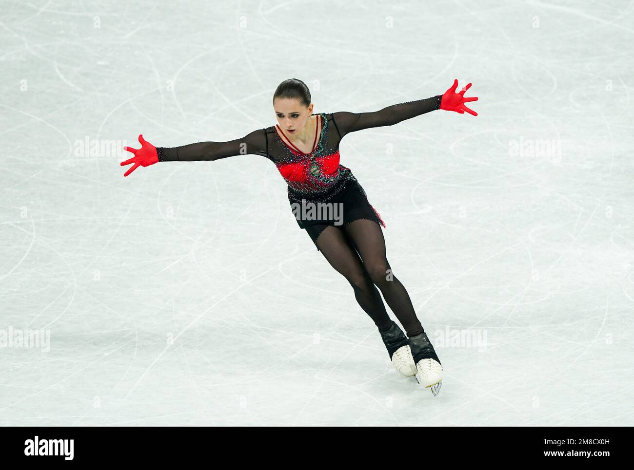 Foto del file datata 17-02-2022 della Kamila Valieva del Comitato Olimpico Russo, che ha portato 'nessuna colpa o negligenza' per il suo test positivo sulle droghe reso pubblico durante le Olimpiadi invernali dello scorso anno a Pechino, secondo l'Agenzia antidoping RUSADA. Data di emissione: Venerdì 13 gennaio 2023. Foto Stock