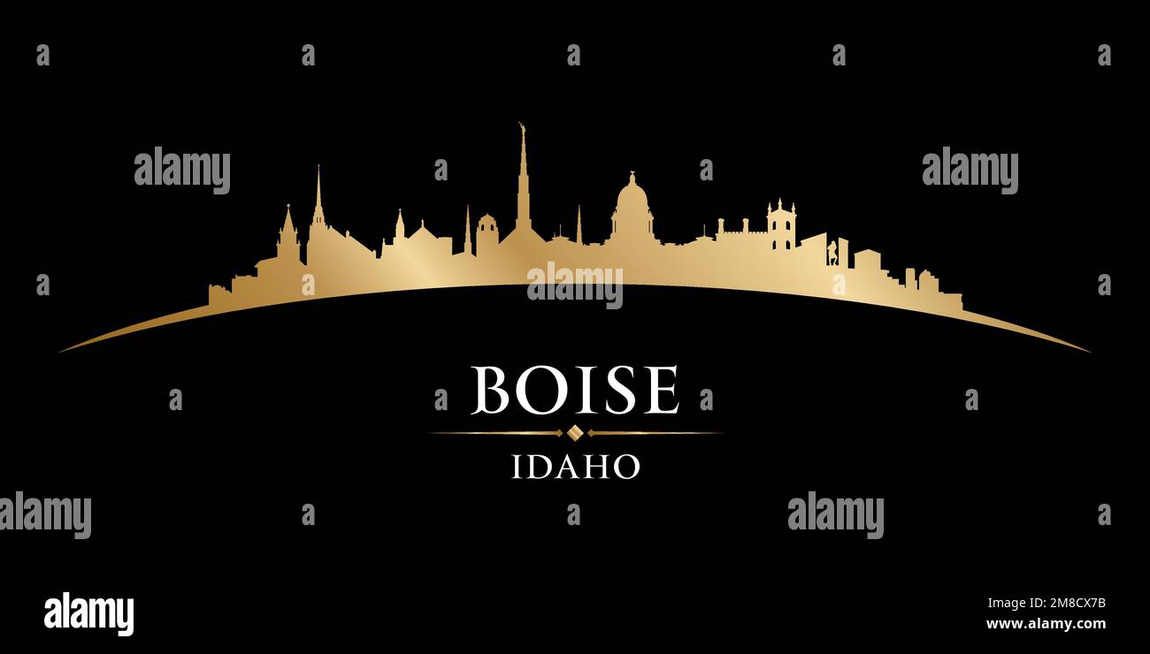 Profilo dello skyline di Boise Idaho. Illustrazione vettoriale Illustrazione Vettoriale