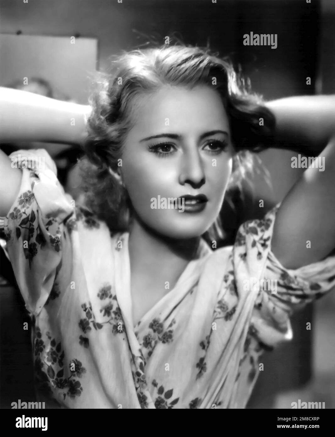 Barbara Stanwyck. Pubblicità ancora dell'attrice americana, Barbara Stanwyck (b. Ruby Catherine Stevens, 1907-1990) nel film Stella Dallas, 1937 Foto Stock