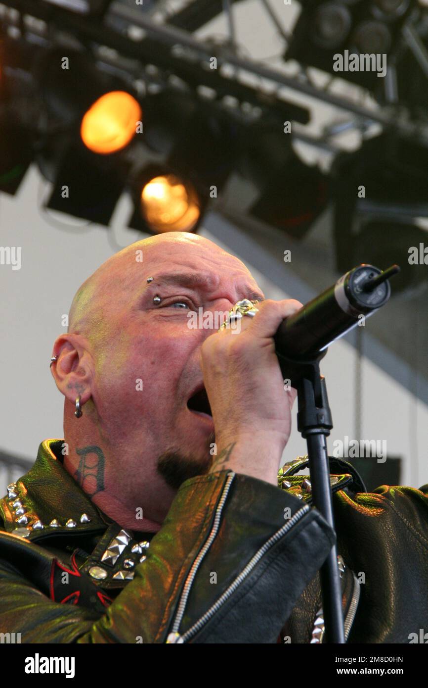 Paul di'anno, ex-cantante della band heavy metal britannica Iron Maiden. Foto Stock