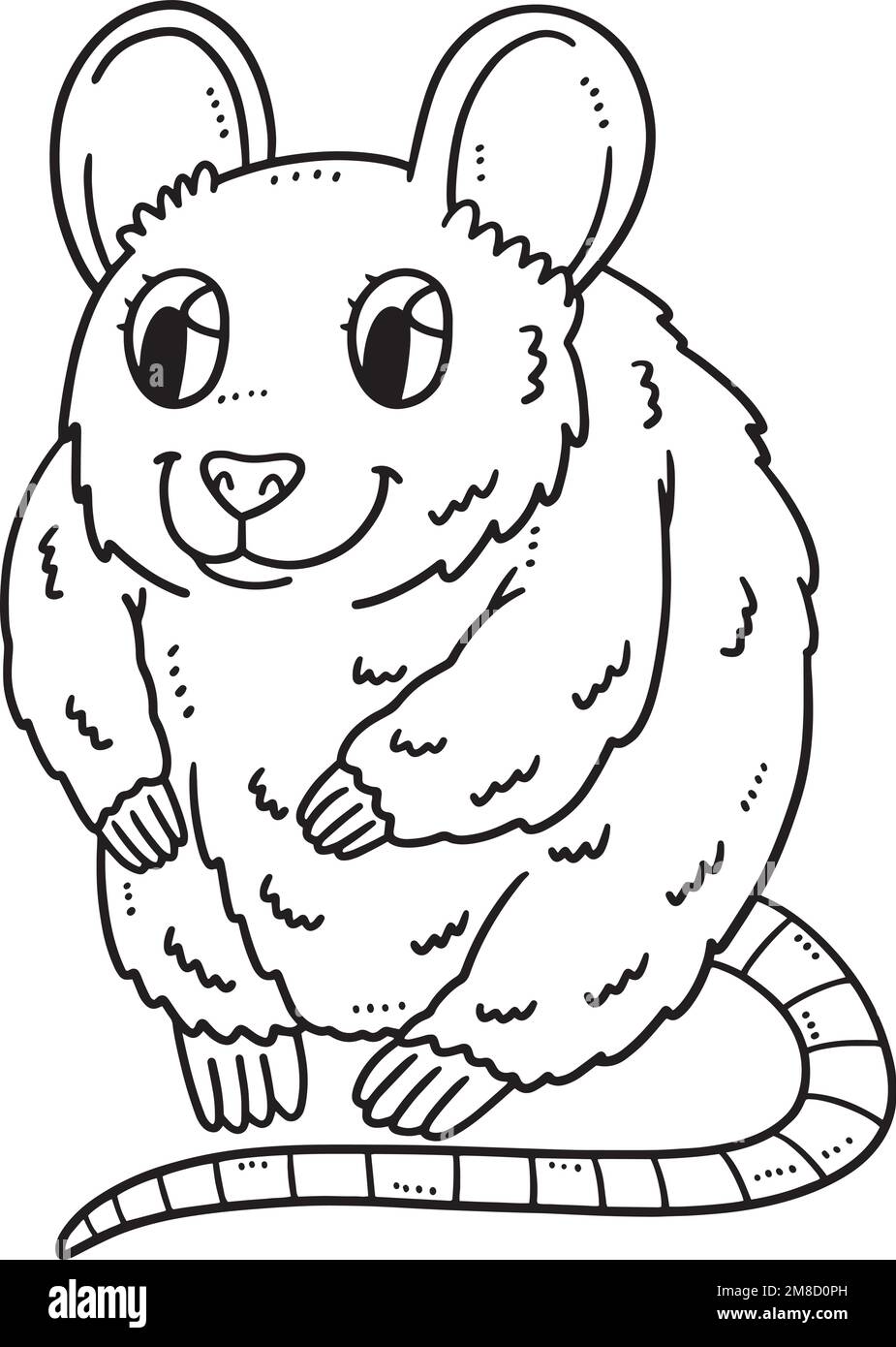Pagina da colorare isolata per i bambini di Mother mouse Illustrazione Vettoriale