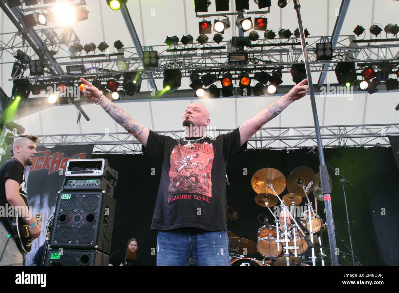 Paul di'anno, ex-cantante della band heavy metal britannica Iron Maiden. Foto Stock