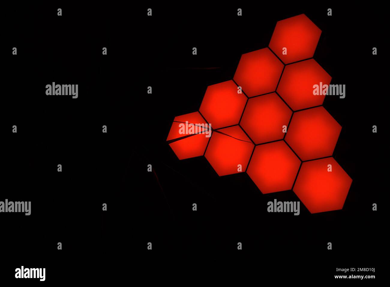 Rosso Nanoleaf Foto Stock