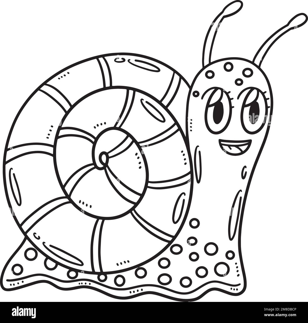 Pagina da colorare isolata Mother Snail per bambini Illustrazione Vettoriale Pagina da colorare isolata Mother Snail per bambini Illustrazione Vettoriale
