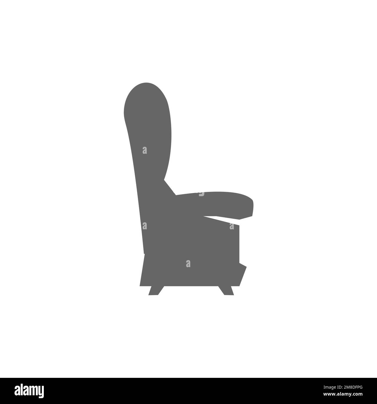 L'icona del divano del soggiorno, le risorse grafiche comuni, le illustrazioni vettoriali. Illustrazione Vettoriale