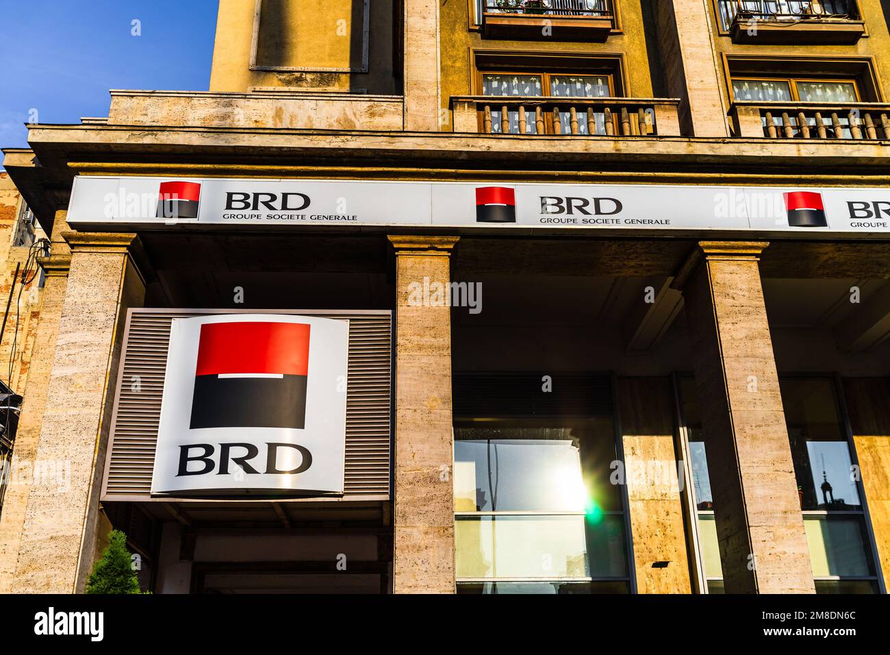 BRD Banca di Societe Generale filiale del gruppo a Bucarest, Romania, 2019 Foto Stock