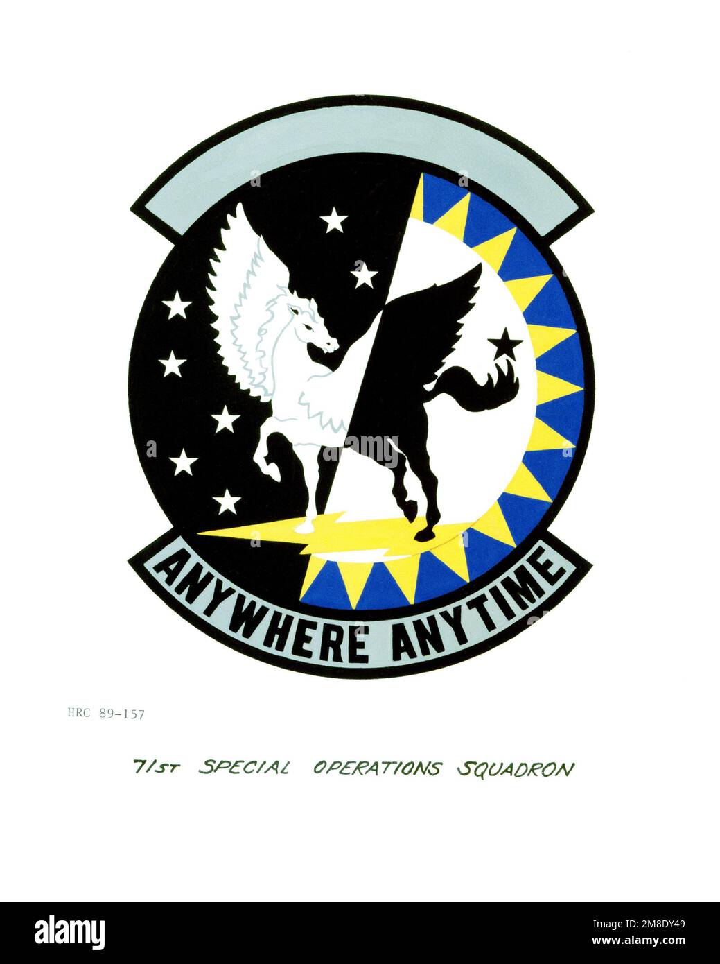 Insegne approvate per: 71st Squadrone operazioni speciali. Paese: Sconosciuto Foto Stock