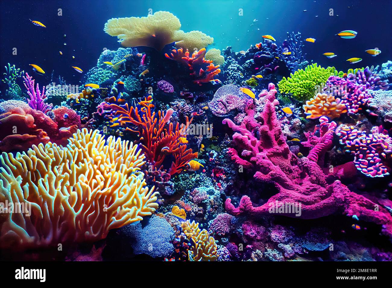 Colorful Undersea Coral Reef - bellezza naturale con la barriera ...