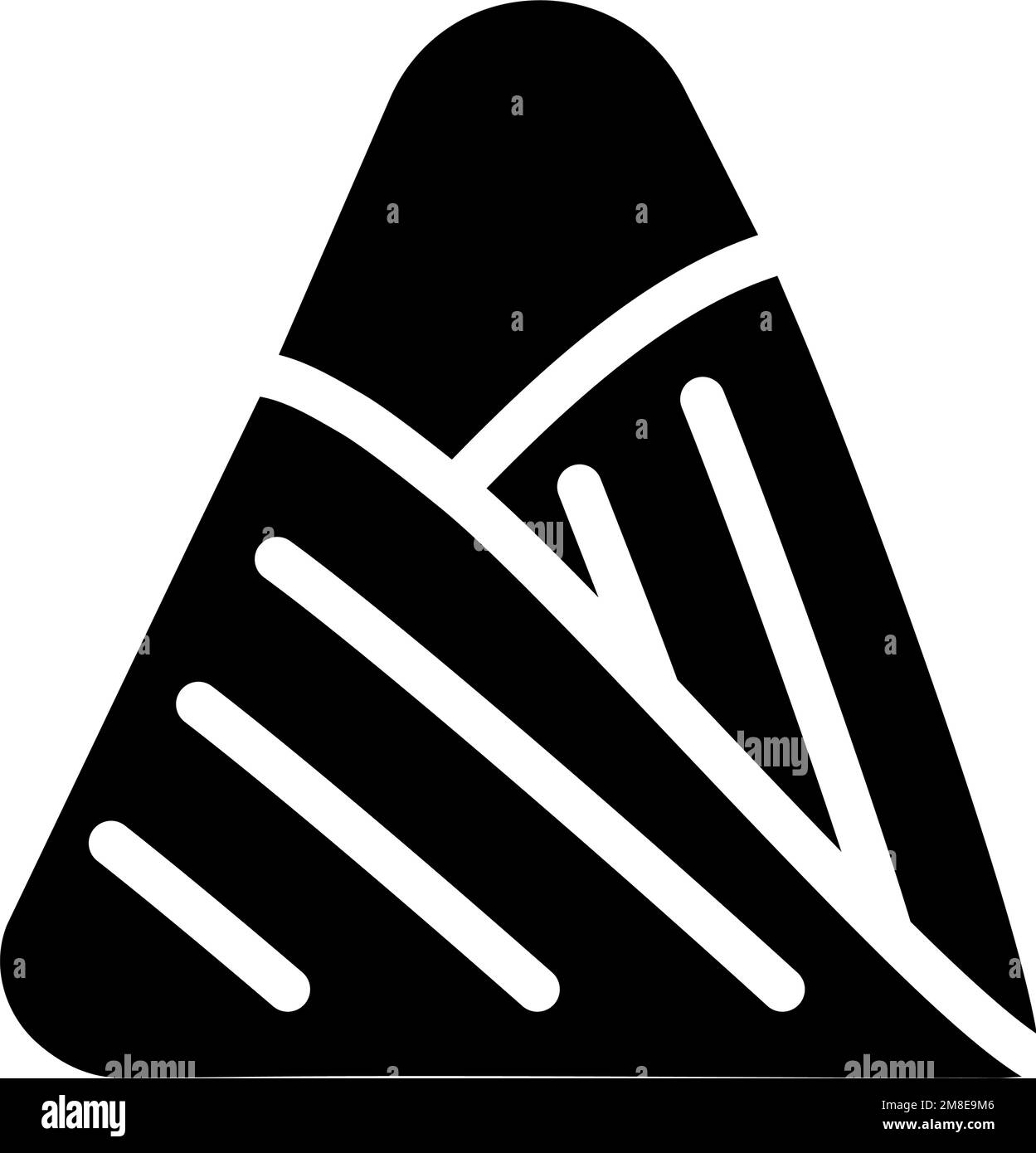 illustrazione vettore icona glifo bendaggio triangolare di primo soccorso Illustrazione Vettoriale